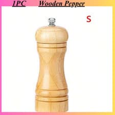 Image of Wooden Salt Pepper Mill Spice Herb Manual Grinder
