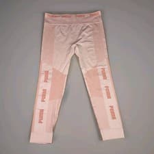 Image of Puma Womens Soft Pink Training Evoknit Seamless Leggings Size L