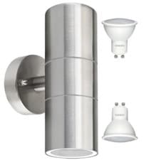 Image of Stainless Steel IP65 Outdoor LED Garden Wall Light Up Down Cool White Bulb ZLC03