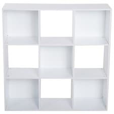 Image of HOMCOM 3-tier Storage Cupboard Bookcase Organiser with 9 Cubes