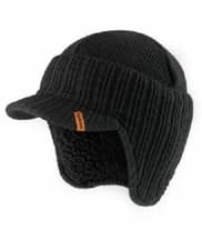 Image of Scruffs Black Winter Peaked Beanie | Thermal Insulated Outdoor Work Hat/Cap