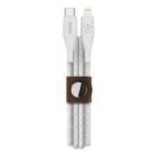 Image of Belkin Boost Charge USB-C Cable Lightning + Strap Apple iPhone 10ft / 3m White
