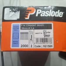 Image of Paslode 921589 16G x 38mm Galv Brad Fuel Pack 2000 per box+ 2 fuel Cells 19-4-23