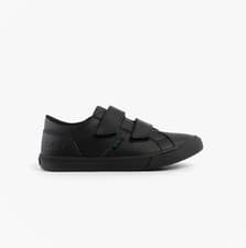 Image of Kickers Kody Twin Smooth Unisex Kids Leather Touch Fasten School Shoes