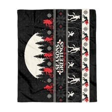 Image of Stranger Things Seasons Greetings From The Upside Down Fleece Blanket