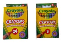 Image of Crayola Wax Colouring Crayons 8pk/24pk Assorted Colours