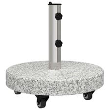 Image of Round Parasol Base Granite Garden Outdoor Umbrella Holder Stand Patio 30kg