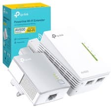 Image of TP Link TL WPA4221 KIT AV600 Powerline Adapter WiFi Extender Kit WiFi N300