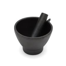 Image of Mortar and Pestle, Cast Iron, Black