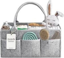 Image of Nursery Storage Basket - Baby Nappy Caddy Organizer for Nappy, wipes, New born