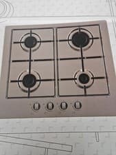 Image of Gas Hob 4 Burners Stainless Steel Kitchen Built In