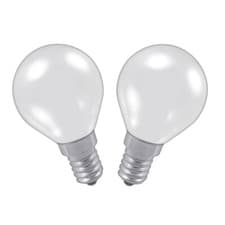 Image of Philips 40W 240V Opal Golf Ball SES E14 Soft White Twin Pack