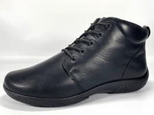 Image of Hotter Ellery Women's Black Leather Boots Size 7EXF Brand New RRP £95 (Wide Fit)