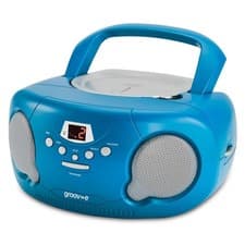 Image of Groov-e Original Boombox Portable CD Player With Radio Blue - GVPS733BE