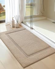 Image of COLOR&GEOMETRY Small Bath Mat, Extra Soft Non Slip Water Absorbent Fast drying