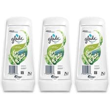 Image of 3 x Glade Solid Gel Air Freshener Lily Of The Valley 150g Odour Eliminator