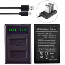 Image of Dual Battery Charger For Olympus BLN-1 BCN-1 OM-D E-M1 M5 Mark II PEN E-P5 -F