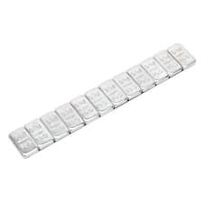 Image of 1x Pack Of 100 Sealey Wheel Weight 5g Adhesive Zinc Plated Steel Strip Of 12