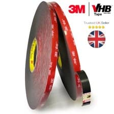 Image of 3M VHB Double Sided Tape Heavy Duty Strong Adhesive Mounting Foam Roll Black UK