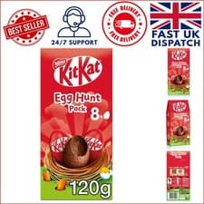 Image of Sustainably Sourced Kit Kat Milk Chocolate Eggs - 8 Pack 120g for Easter