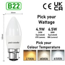 Image of LED Candle Small Screw E14 Bulbs 25w 40w 60w Bayonet B22 B15 Screw E27 Daylight