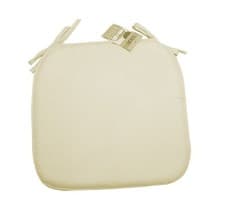 Image of Plain Seat Pads with Tie On For Home Garden Office, 38 x 38 cm Standard UK Size