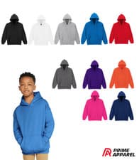 Image of Gildan Kids Heavy Blend Hooded Sweatshirt Plain Casual Workwear Pullover Hoodie