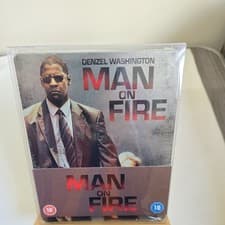 Image of MAN ON FIRE BLU-RAY STEELBOOK BRAND NEW, PLUS BRAND NEW PROTECTOR CASE