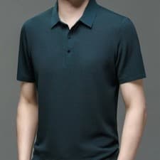 Image of New Summer New Men's Short Sleeve T-shirt Cool and Breathable Polo Shirt Casual