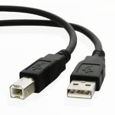 Image of USB 2.0 Type A Male to B Male Data Cable Lead - Super Speed - 3 Meter Black