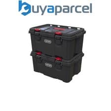 Image of Keter Stack N Roll x2 Deep Tool Box Case Toolboxes Modular Set KETSNRTB 251492