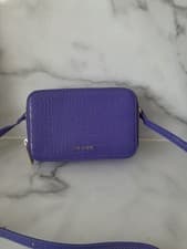 Image of Ted Baker Cobalt Blue Double Zip Mini Camera Cross Body Bag . New Without Tags