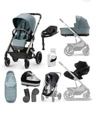 Image of Cybex Balios S Lux Travel System Bundle with R129 G Car Seat 10 Piece Sky Blue