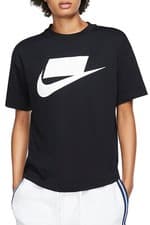 Image of Nike Shirt Womens Black / WhiteBoxy Tee Short Sleeves Loose Fit - Size Small