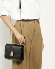 Image of Dune London Black Definitive Small Strap Detail Shoulder Bag New