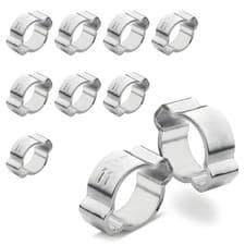 Image of Stainless Steel Double Ear O-Clips for Hose & Pipe Fittings, Fuel & Airproof