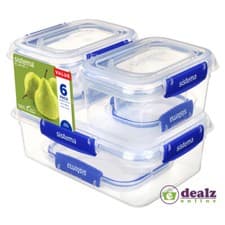 Image of Sistema Klip It Plus 6 Pack Essentials Set Plastic Food Storage Container