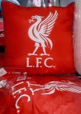 Image of Liverpool FC Official Shadow Crest CUSHION FILLED Cushion YNWA LFC Gift OFFICIAL