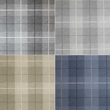Image of Arthouse Country Tartan Check Hessian Fabric Effect Wallpaper - Various Colours