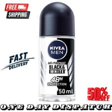 Image of NIVEA MEN Black & White Original Anti-Perspirant Deodorant Roll-On 50mL Men's...