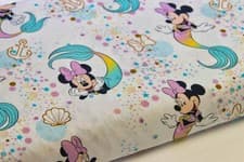 Image of Disney Minnie Mouse Mermaid 100% Cotton Oeko Tex