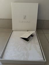 Image of BNIB NEW BOXED ZOFFANY "Tespi" Oxford SQUARE Pillowcase Chalk £130 Linen, Cotton