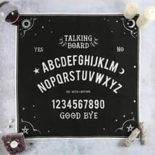Image of *SALE* Altar Cloth Talking Board, 70x70cm Black Gothic Wicca Spirit Ouija