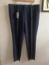 Image of Ted Baker Navy Plaid Dress Pants - NWT - 40R