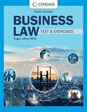 Image of Business Law: Text & Exercises Tenth Edition Paperback