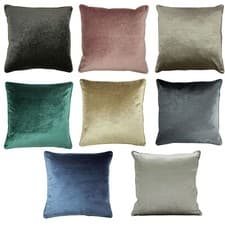 Image of Paoletti Stella Embossed Texture Luxe Velvet Piped Cushion Cover
