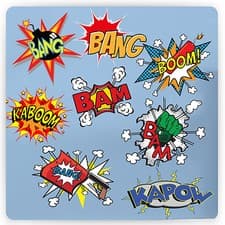 Image of Retro Comic Vinyl Wall Sticker - Super Hero Superman Pop Art Decal Mural