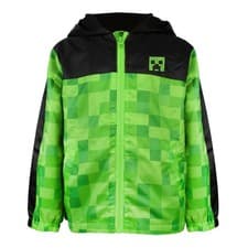 Image of Minecraft Boys Creeper Hooded Waterproof Jacket  NS6232