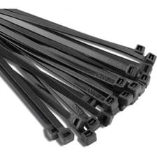 Image of 200 x Black Cable Tie Adjustable Heavy Duty Zip Ties 250 x 4.6mm for Industrial