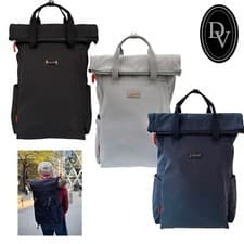 Image of UK Based Eco Spirit Large Clifton Lightweight Recycled Roll Top Rucksack Bag